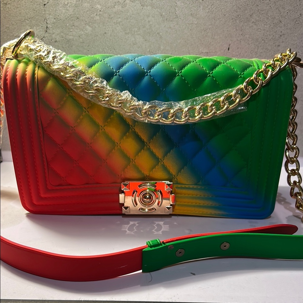 Multicolor Quilted Women's Jelly Bag